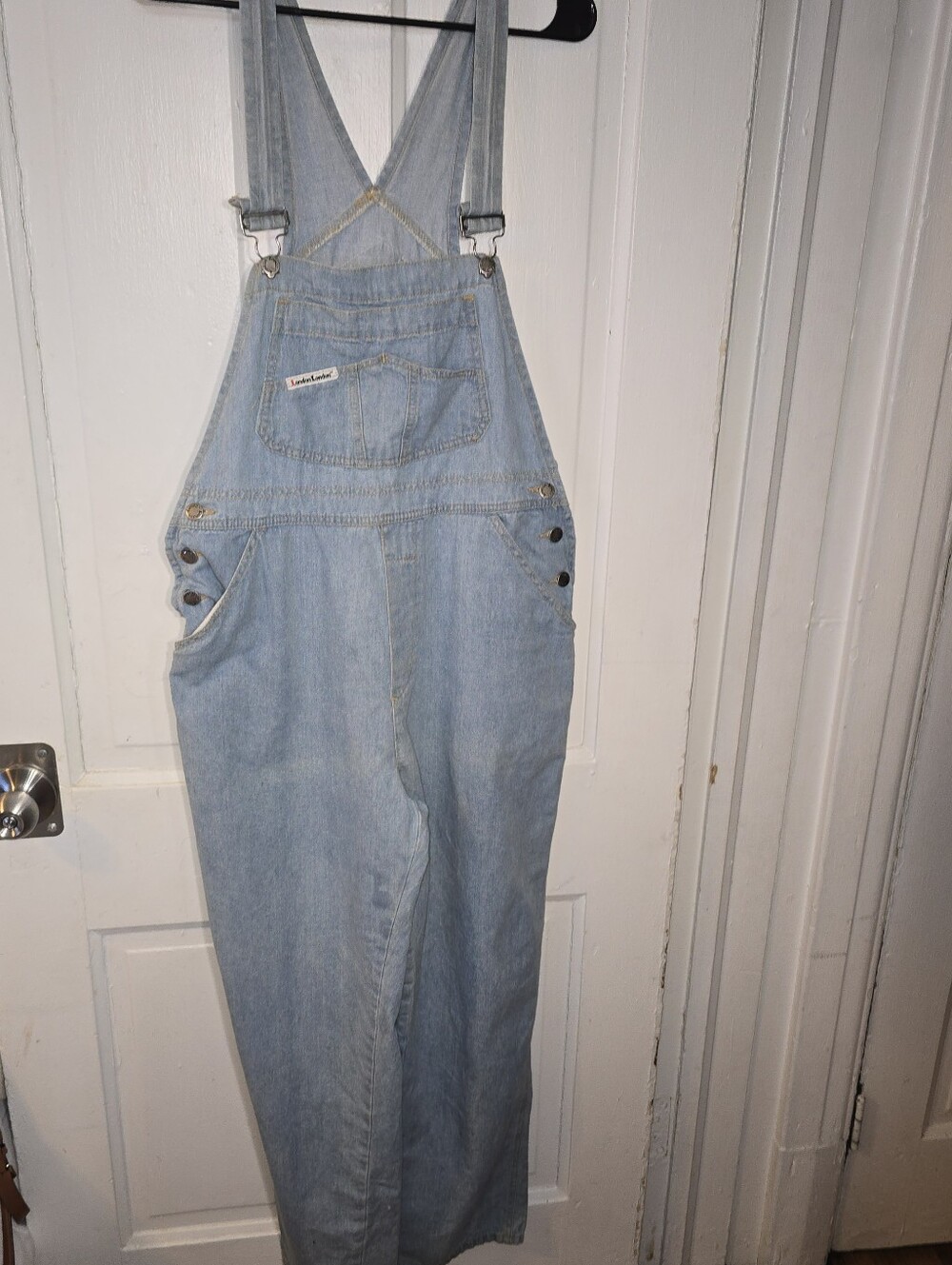 Vintage 90s London London Denim Overalls - Size Large - Baggy Y2K Style